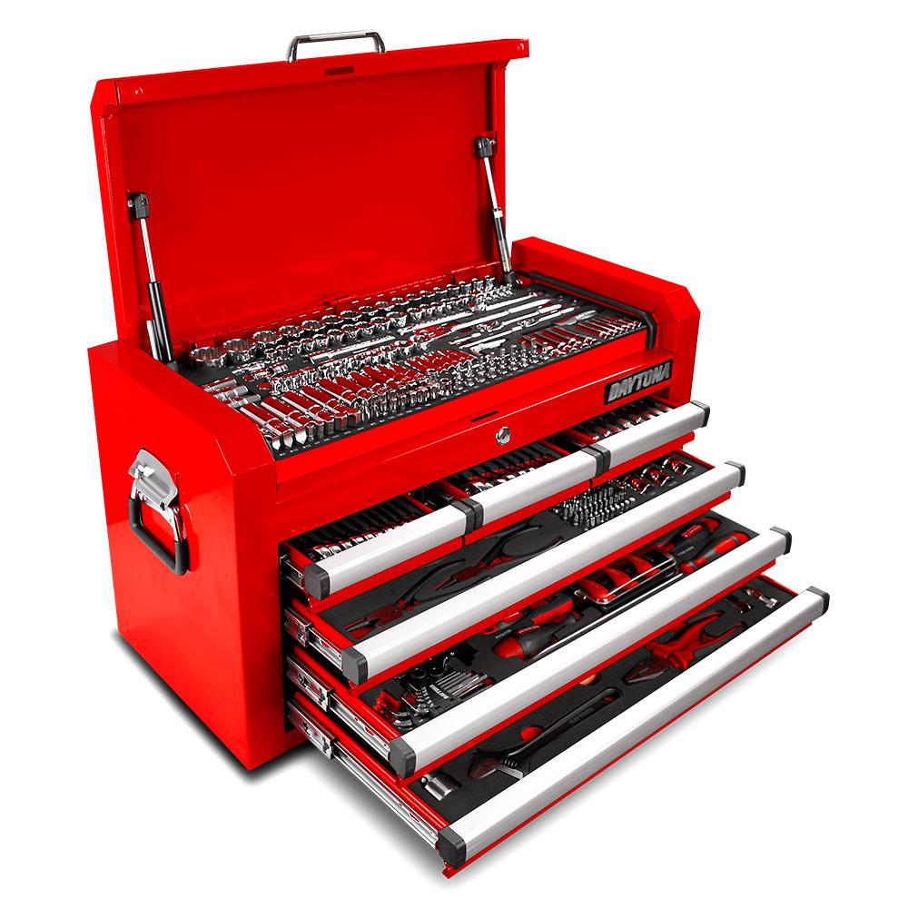 Daytona D360PS 360pce Red Mechanical Tool Box Set With 6 Drawer Tool Chest Kit