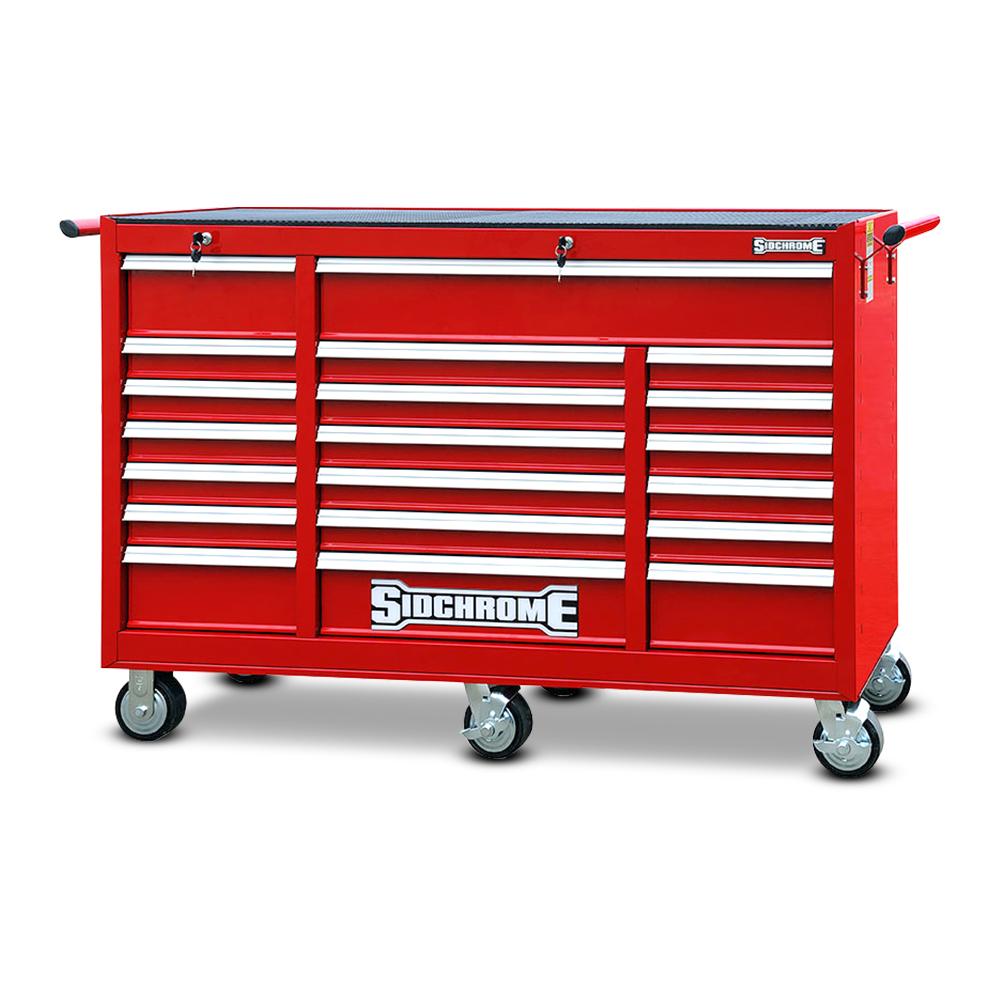 Sidchrome SCMT50273 20 Drawer Triple Bank Roller Tool Cabinet - Red